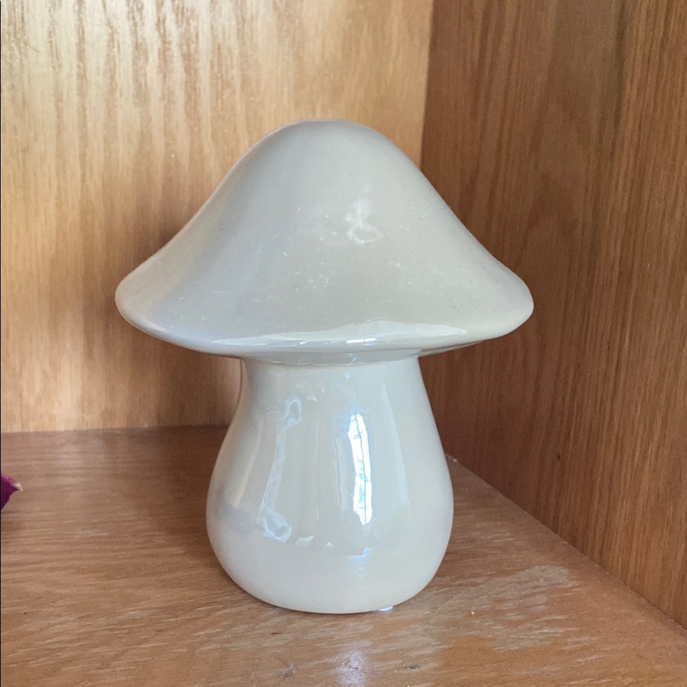 Cream Ceramic Mushroom Decor